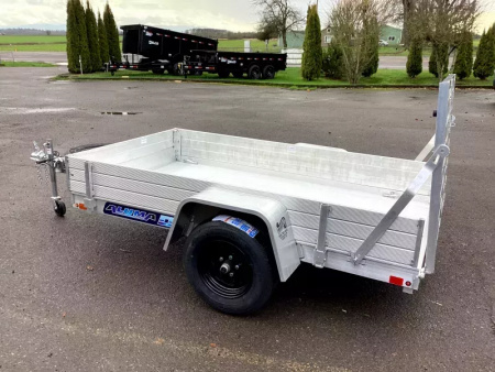 New 2026 Aluma 54  X 8' All Aluminum-Rack Set 12  Solid Front & Sides/1/2  - 12  U-bolt Spare Tire Mount-13  Steel Wheels