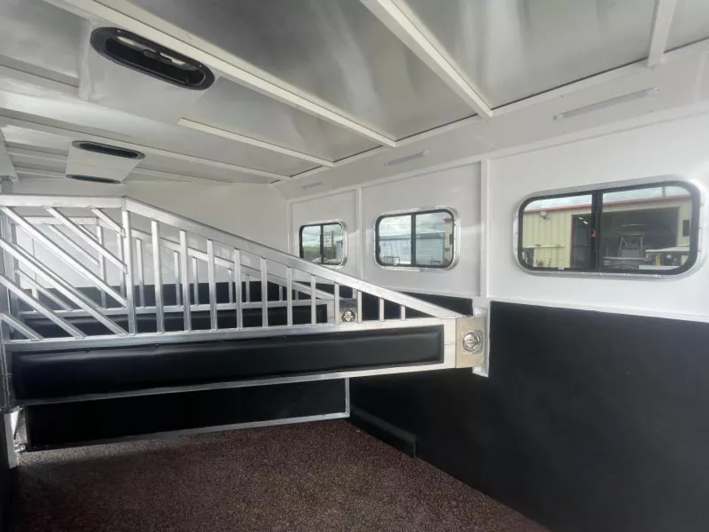 Used 2023 Trails West Classic 10x10 Living Quarters 3 Horse Trailer