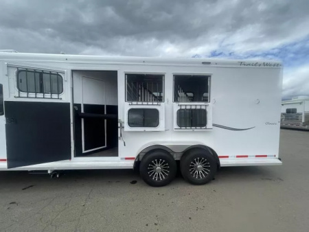 Used 2023 Trails West Classic 10x10 Living Quarters 3 Horse Trailer