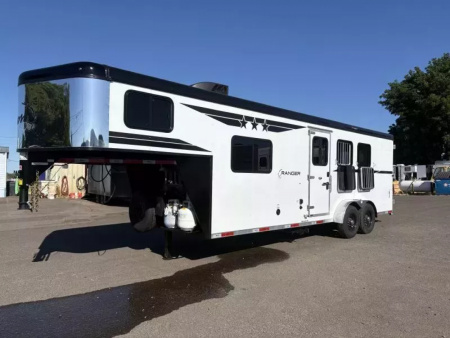 New 2026 Bison Ranger 7308 - 8' SW LQ -Sofa- Lined & Insulated Horse Area Ceiling