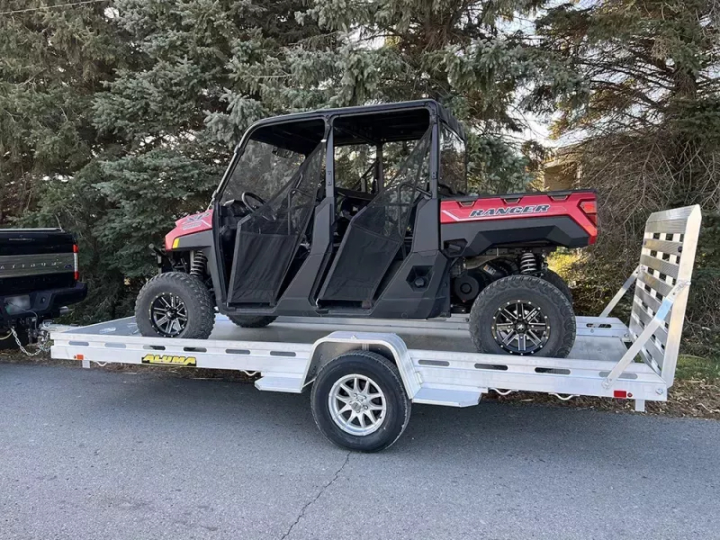 New 2027 Aluma 80x15' Standard Tailgate Slotted Rail, Electric Brakes, Single Axle, Spare Tire