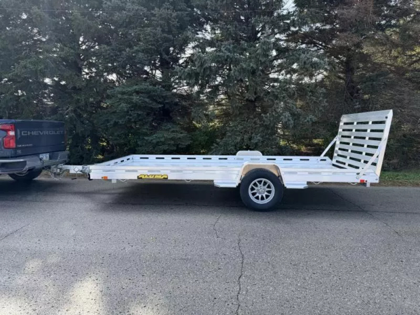 New 2027 Aluma 80x15' Standard Tailgate Slotted Rail, Electric Brakes, Single Axle, Spare Tire