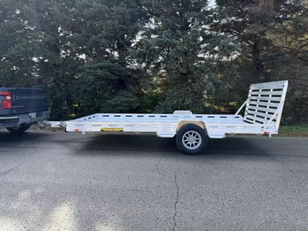 New 2027 Aluma 80x15' Standard Tailgate Slotted Rail, Electric Brakes, Single Axle, Spare Tire