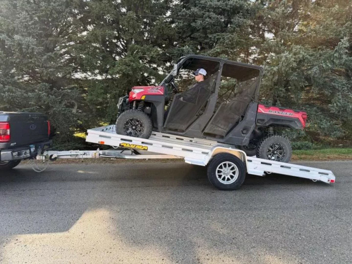 New 2026 Aluma 80x15' Single Axle Slotted Side Frame, Electric Brakes, Spare Tire Carrier, 15" Silver Alum Tires