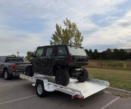 New 2026 Aluma 80x15' Single Axle Slotted Side Frame, Electric Brakes, Spare Tire Carrier, 15" Silver Alum Tires