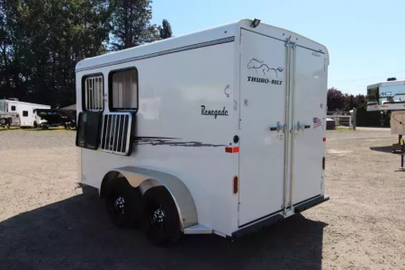 New 2026 Thuro-Bilt Renegade 2 Horse Trailer - 1' Added Length-Extra Divider Catch Horse Trailer