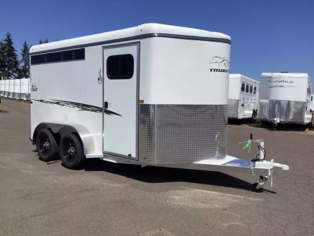 New 2026 Thuro-Bilt Shilo 2 Horse Trailer-1' Added Length-Rear Flood Light w/Toggle Switch-Roof Vents Horse Trailer