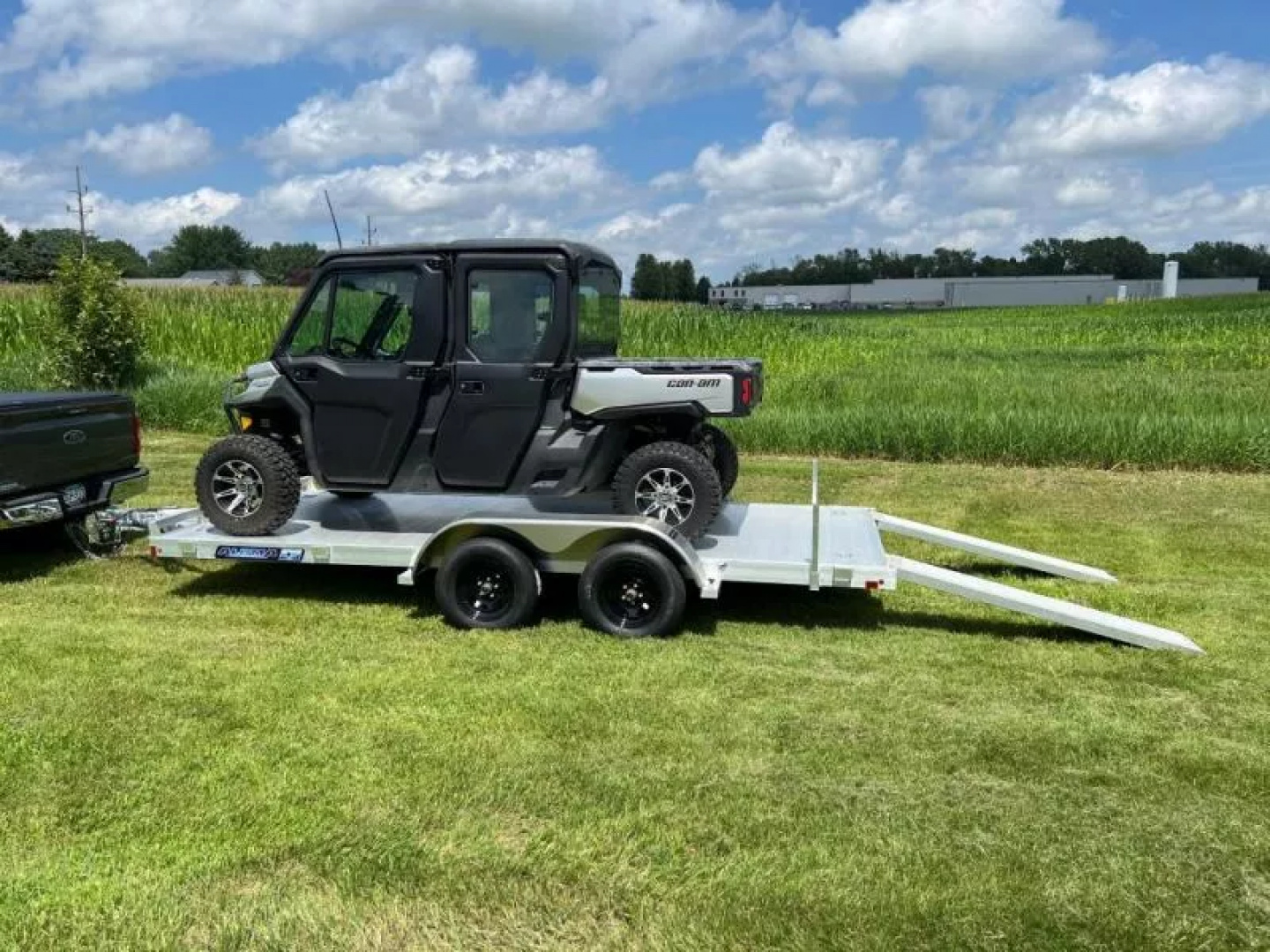 New 2027 Aluma 82x16' Edge Series Aluminum Deck, Tandem Axle, Electric Brakes, Ramp 2k RTD, Spare Tire Carrier