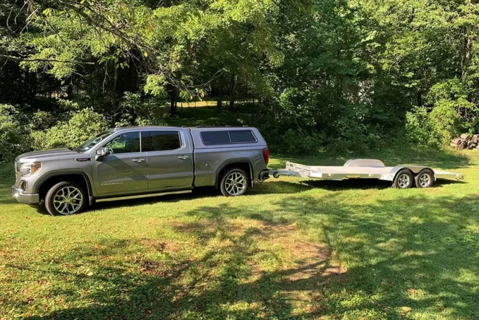 New 2027 Aluma 82x18' Tandem Axle, Electric Brakes, Ramp Front Rail Std 5k RTD 14" Alum Wheels, Spare Tire