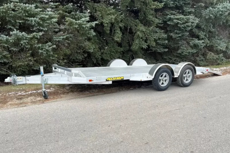 New 2026 Aluma 82x20' Tandem Axle, Electric Brakes, 6' Ramps, Front Rail, 14  Aluminum Wheels, Spare Tire