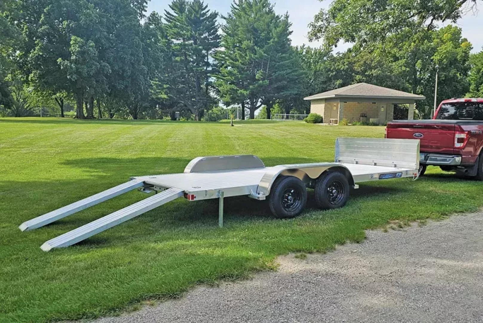 New 2026 Aluma 82x20' Edge Series Tandem Axle, Electric Brakes, 6' Ramps, Spare Tire Pkg