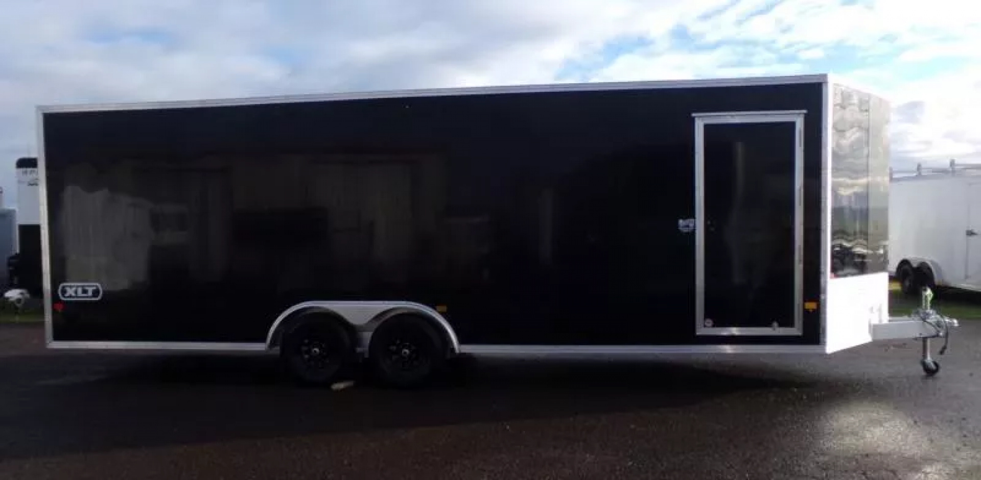 New 2026 ALCOM 8.5x24' EZ Hauler Enclosed XLT Pro Series, Black, Side Door:Curbside Front, 3" Addt'l Box Height