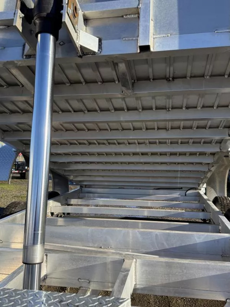 New 2026 Mission 7x14' Dump Trailer, 36" Tall Sides, 2-7k Leaf Spring Braked Axles, Spare Tire