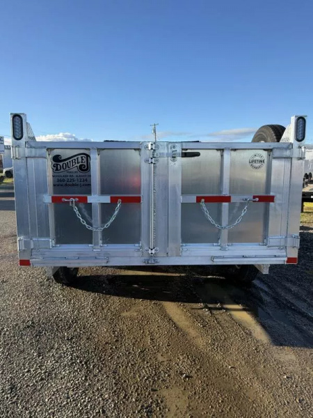 New 2026 Mission 7x14' Dump Trailer, 36" Tall Sides, 2-7k Leaf Spring Braked Axles, Spare Tire
