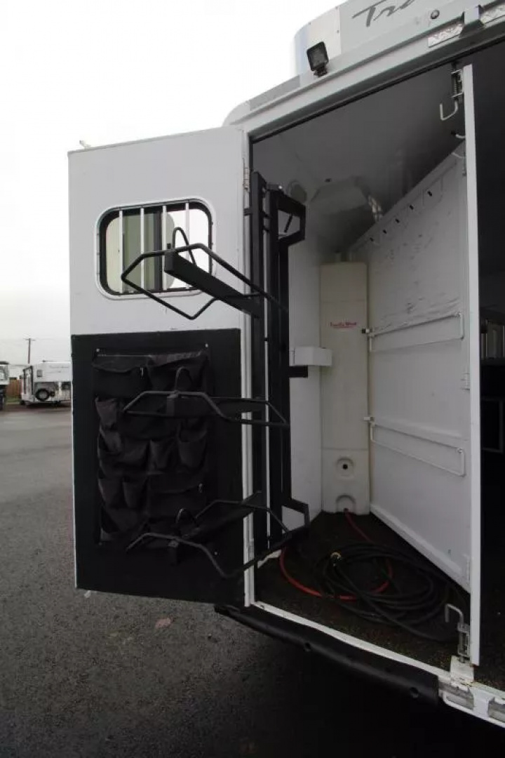 Used 2020 Trails West Sierra 10x15 LQ w/ Slide-out 3 Horse Trailer