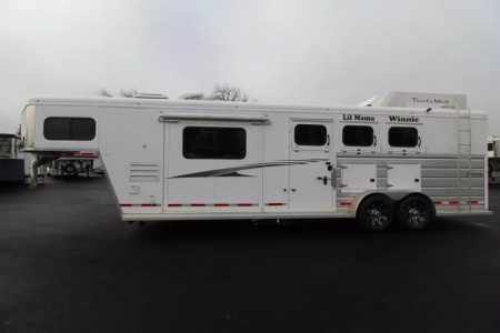 Used 2020 Trails West Sierra 10x15 LQ w/ Slide-out 3 Horse Trailer