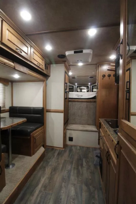 Used 2020 Trails West Sierra 10x15 LQ w/ Slide-out 3 Horse Trailer