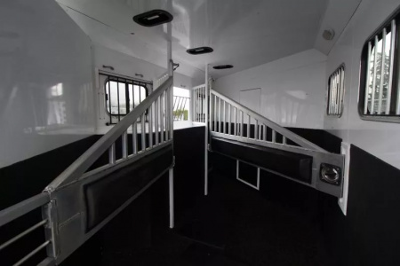 Used 2020 Trails West Sierra 10x15 LQ w/ Slide-out 3 Horse Trailer