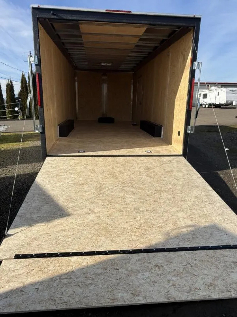 New 2026 Compass 8.5x20' Enclosed Car Hauler-Indigo DLX Flat Top V-Nose-7k GVWR-6" Addt'l Height-Fold Down Stabilizer Jacks