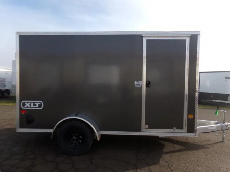 New 2026 ALCOM EZ Hauler 6x12' Enclosed Cargo Trailer-XLT Pro Series-Curbside Side Door-76" Interior Height-3500# Single Axle-Charcoal