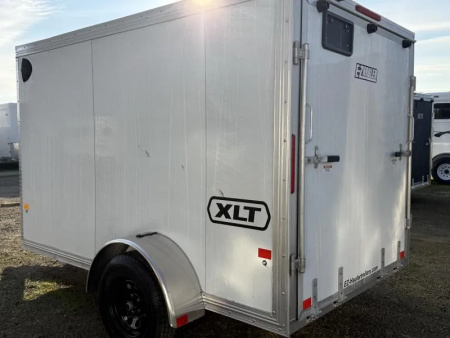 New 2026 ALCOM EZ Hauler 6x10 Enclosed Cargo Trailer-XLT Pro Series-All Aluminum-White-Side Door: Curbside Front-Rear Ramp-3500# Single Axle