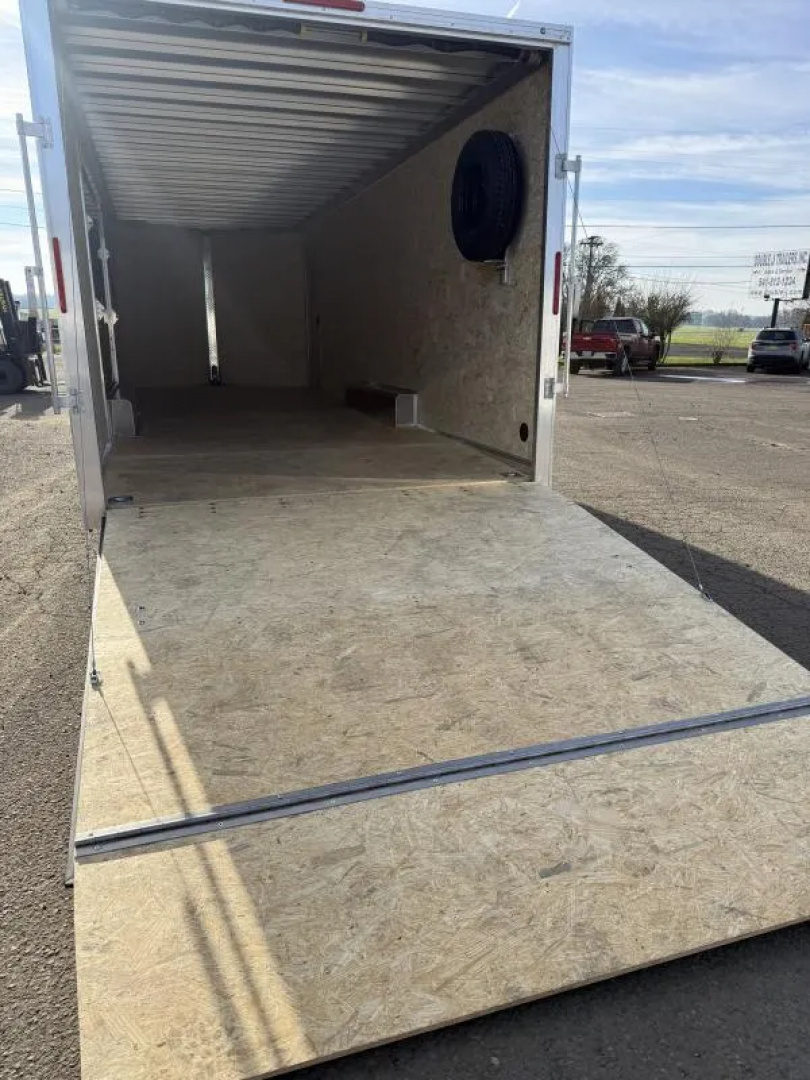 New 2026 ALCOM EZ Hauler 8.5x24 Enclosed Car Hauler XLT Pro Series-White-Custom Elite Escape Door-3" Addt'l Height-5200# Axles