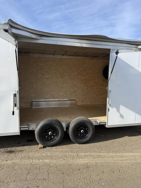 New 2026 ALCOM EZ Hauler 8.5x24 Enclosed Car Hauler XLT Pro Series-White-Custom Elite Escape Door-3" Addt'l Height-5200# Axles