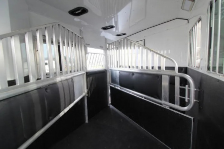 Used 2021 Merhow Next Gen 11' SW LQ w/ Slide Out -3 Horse Trailer - Stud Wall - Escape Door