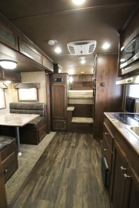 Used 2021 Merhow Next Gen 11' SW LQ w/ Slide Out -3 Horse Trailer - Stud Wall - Escape Door