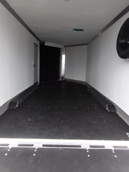 New 2026 Alcom Mission Snowmobile Trailer-All Season Peak Value-2-tone; White/Silver-Front DS Ramp-3500# Axles-Spare Tire