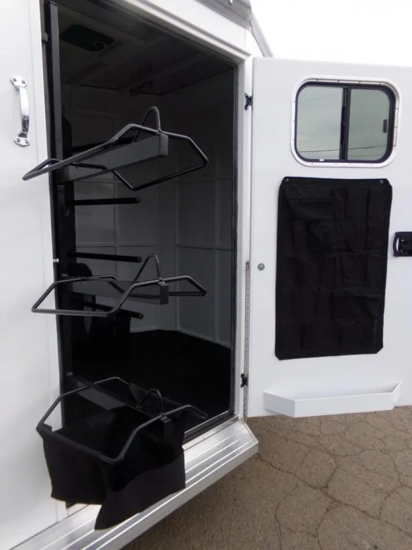 New 2026 Sierra II 2 Horse Bumper Pull Trailer-Extra Tall-Slant Load-Extruded Aluminum Exterior-Drop Down Feed Windows-Water Tank