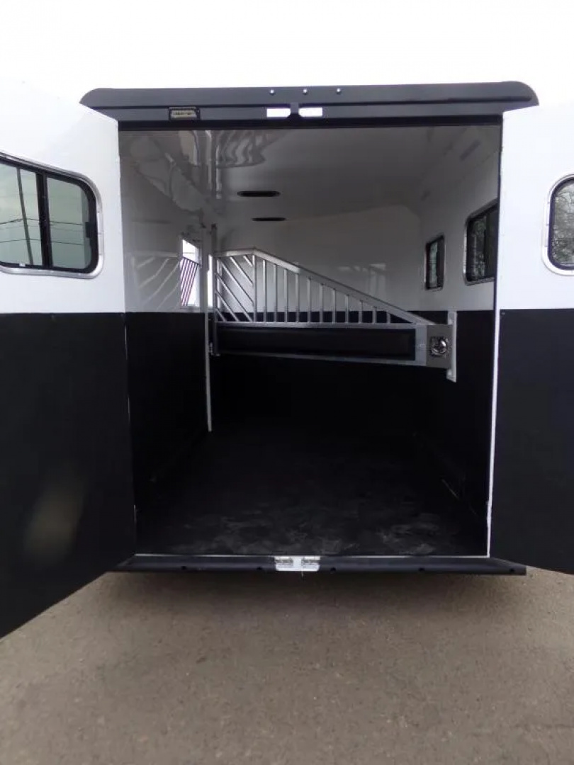 New 2026 Sierra II 2 Horse Bumper Pull Trailer-Extra Tall-Slant Load-Extruded Aluminum Exterior-Drop Down Feed Windows-Water Tank