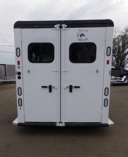 New 2026 Sierra II 2 Horse Bumper Pull Trailer-Extra Tall-Slant Load-Extruded Aluminum Exterior-Drop Down Feed Windows-Water Tank