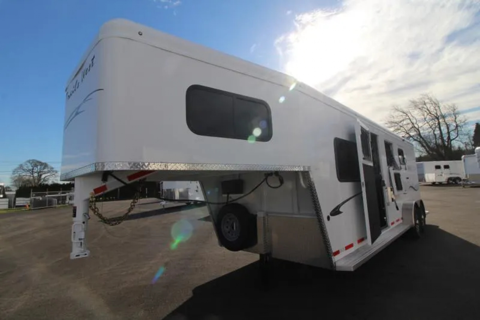 New 2026 Trails West Classic Warmblood 3 Horse Gooseneck Trailer w/ Side tack & Escape Door