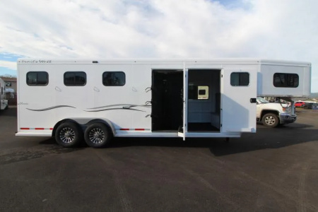 New 2026 Trails West Classic Warmblood 3 Horse Gooseneck Trailer w/ Side tack & Escape Door