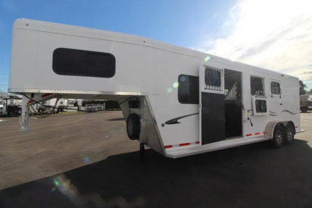New 2026 Trails West Classic Warmblood 3 Horse Gooseneck Trailer w/ Side tack & Escape Door