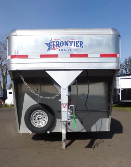 New NEW Frontier 8x20 Low Profile 8 Pen Small Animal Livestock Trailer LOADED!  All Alum Stock /