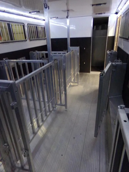 New NEW Frontier 8x20 Low Profile 8 Pen Small Animal Livestock Trailer LOADED!  All Alum Stock /