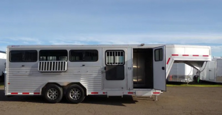New NEW Frontier 8x20 Low Profile 8 Pen Small Animal Livestock Trailer LOADED!  All Alum Stock /