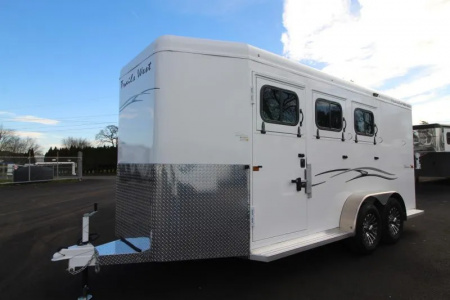 New 2026 Trails West Classic II Extra Tall 3 Horse Trailer w/ Escape Door