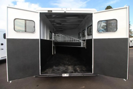 New 2026 Trails West Classic II Extra Tall 3 Horse Trailer w/ Escape Door