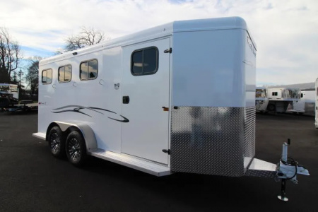 New 2026 Trails West Classic II 3 Horse Trailer - Nice Tack Room!