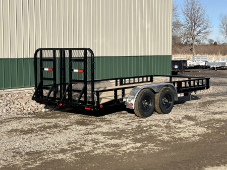 New 2026 16' x 83" 10K PJ Tandem Axle Channel Utility Trailer