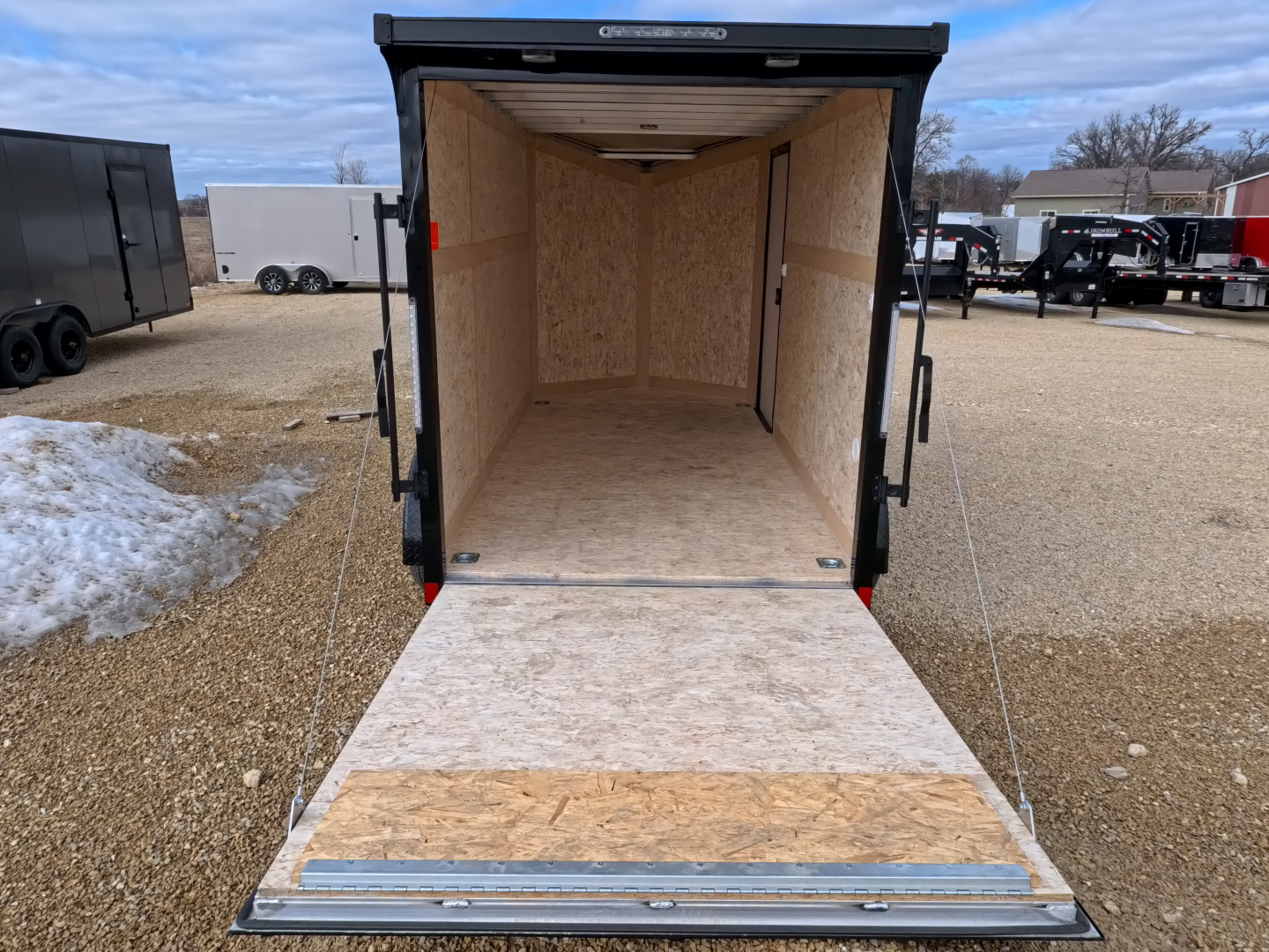 New 2026 Stealth Trailers 6 x 12 x 6.5 Cobra Cargo / Enclosed Trailer, 7k GVWR, Rear Flare with Load Lights, Charcoal with Blackout Pkg.