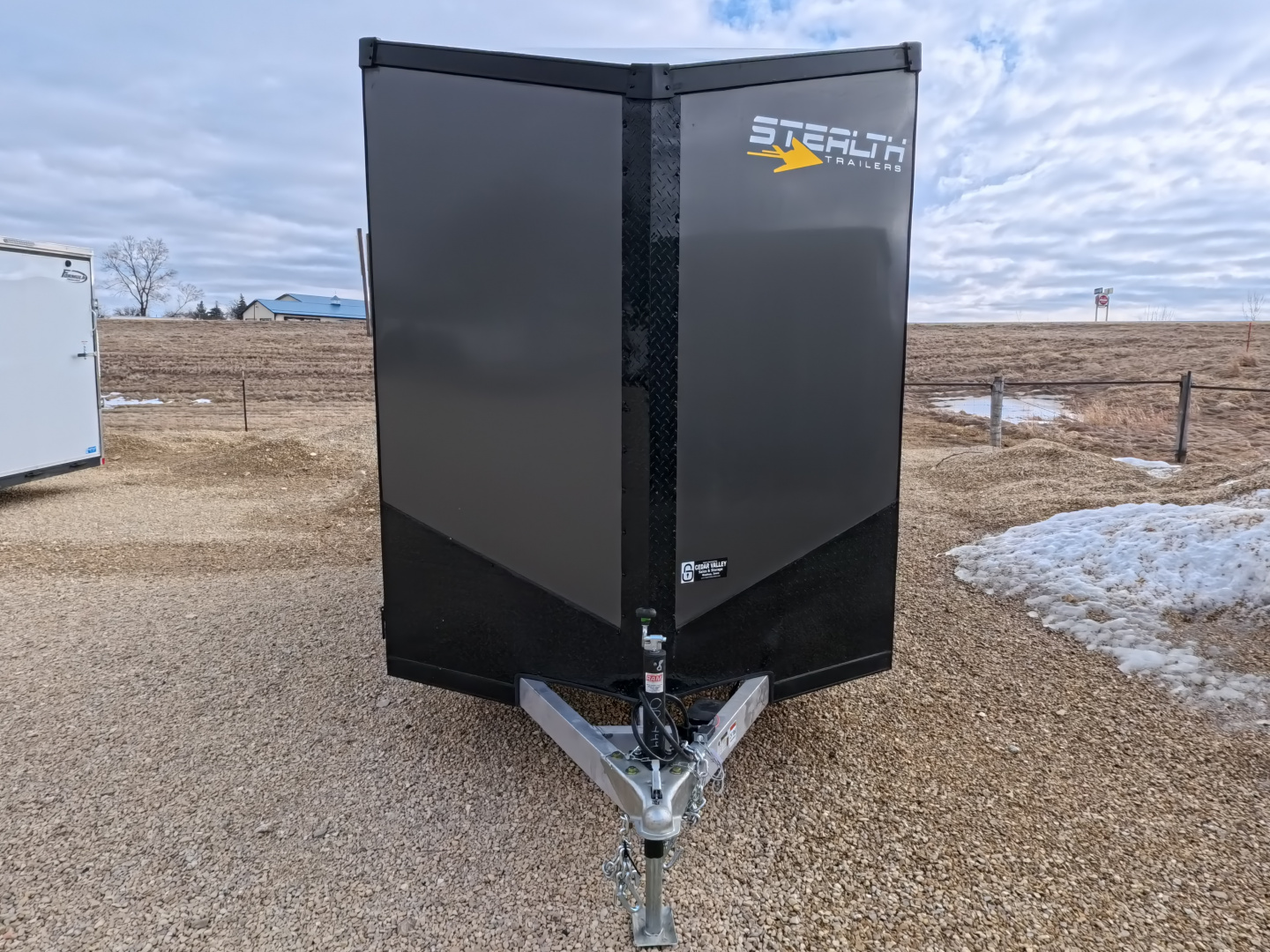 New 2026 Stealth Trailers 6 x 12 x 6.5 Cobra Cargo / Enclosed Trailer, 7k GVWR, Rear Flare with Load Lights, Charcoal with Blackout Pkg.