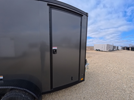 New 2026 Stealth Trailers 6 x 12 x 6.5 Cobra Cargo / Enclosed Trailer, 7k GVWR, Rear Flare with Load Lights, Charcoal with Blackout Pkg.