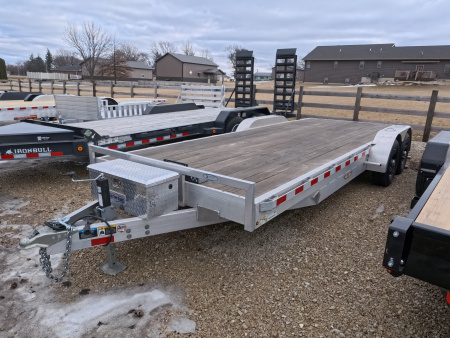 Used 2023 H&H Trailers 82 x 20 (18+2) Aluminum Car Hauler, 10k GVWR, with Toolbox and Winch Mount