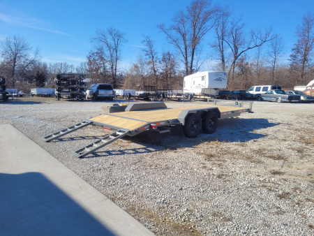 New 2026 Ozark 82x20 TA, 2' dovetail with 4' slide in ramps, 52k axles, Equipment/ Car Hauler