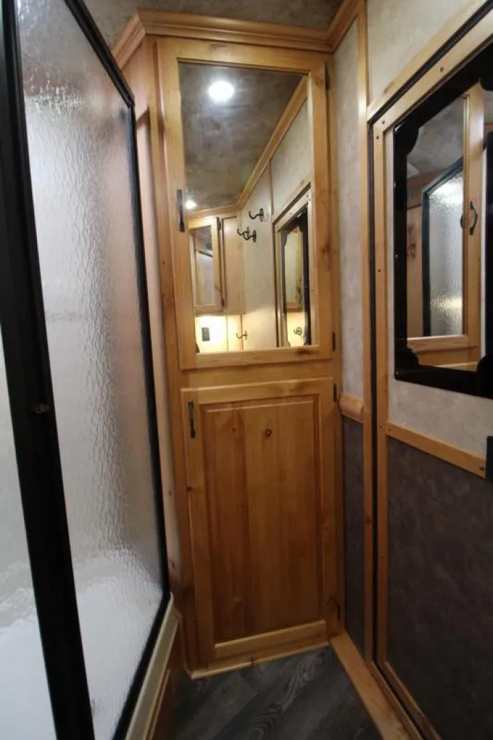 Used 2019 Trails West Sierra 11x15 w/ Slide out 3 Horse Trailer