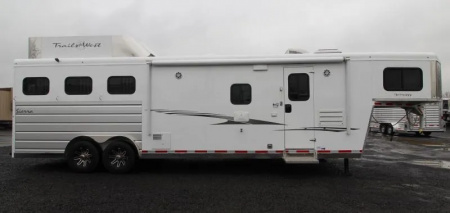 Used 2019 Trails West Sierra 11x15 w/ Slide out 3 Horse Trailer